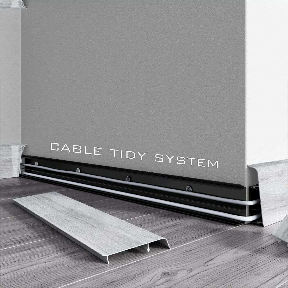 Cable Tidy System Lima 72mm PVC Skirting Board