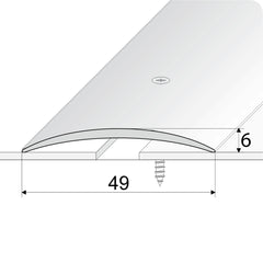 Cayrus A04 49mm Anodised Aluminium Door Threshold - StairNosingUK