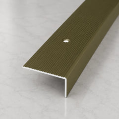 40x20mm Wide Grooved Aluminium Stair Nosing – 900mm In Champagne Color