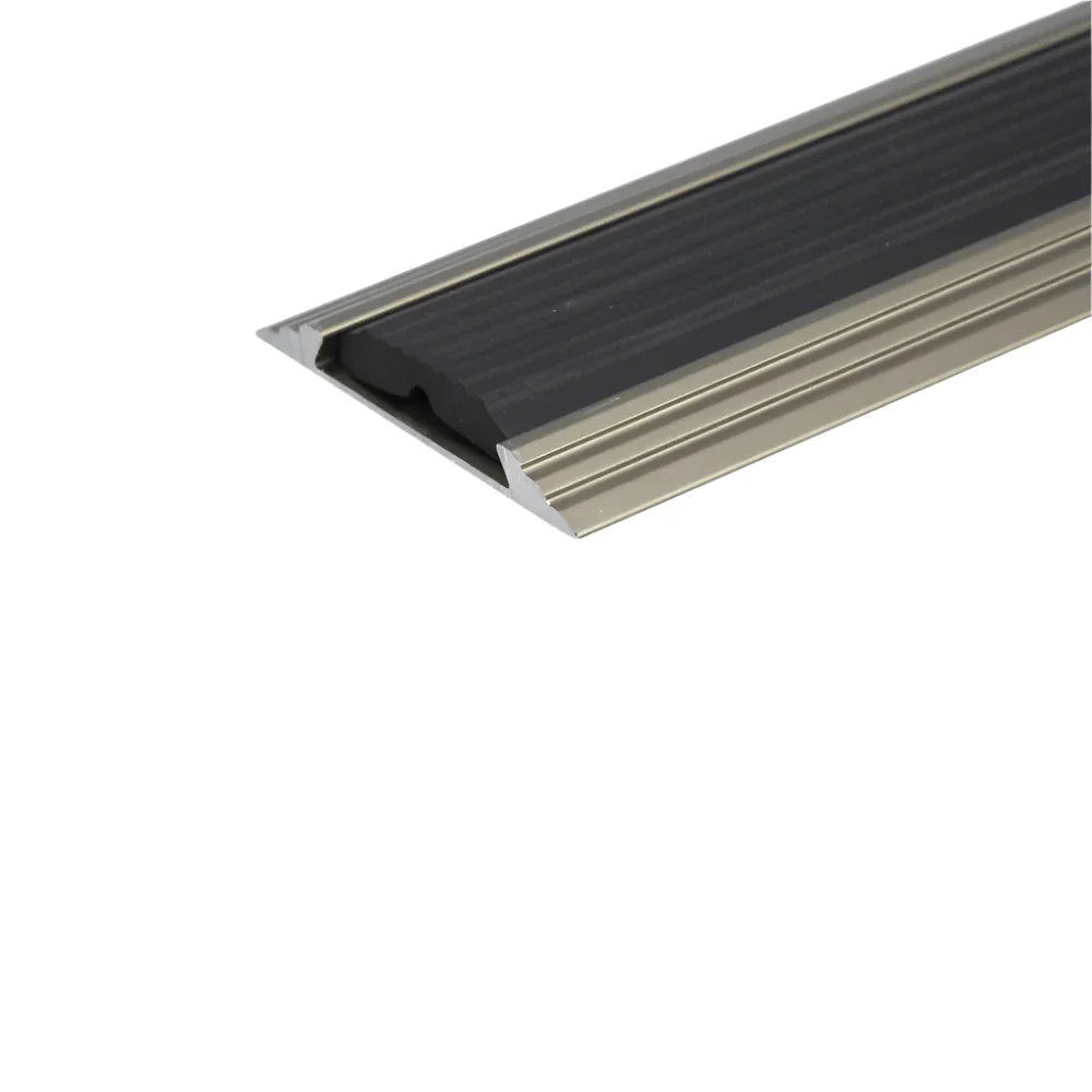 Champagne Anodised Aluminium Flat Non Slip Door Threshold Strip - A10 50mm - StairNosingUK