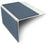 Cobalt Blue NSL27 75mm DDA Compliant Aluminium Non Slip Stair Nosing Edge Trim With Pvc Insert