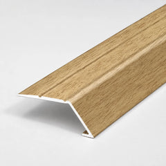 Wood Effect Aluminium Self-Adhesive Ramp Profile 31mm In Cognac Oak Color
