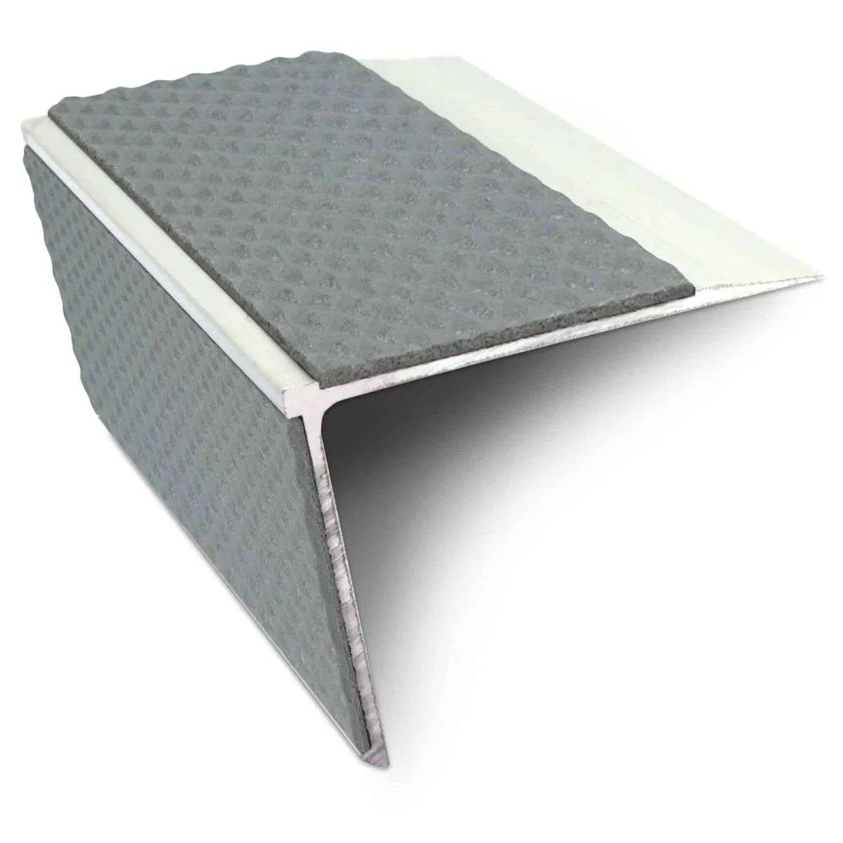 NSL28 aluminium stair edge trim non slip PVC insert rakeback profile for commercial stairs