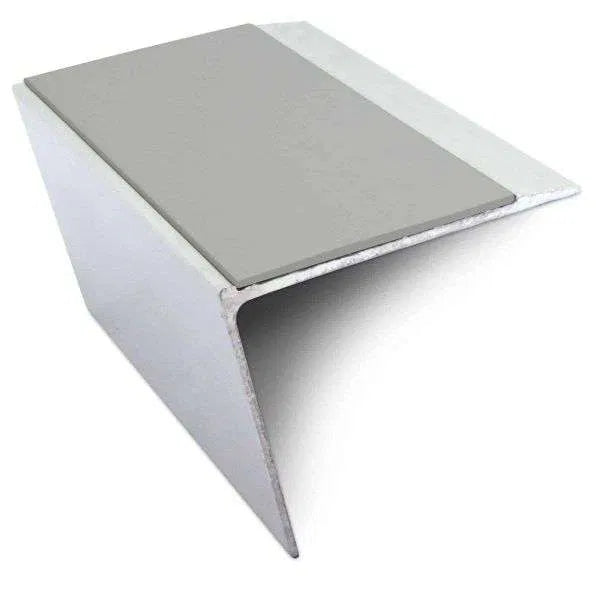 Dolphin Grey Aluminium Non Slip Stair Nosing - NSL26 (67 x 55mm) - StairNosingUK