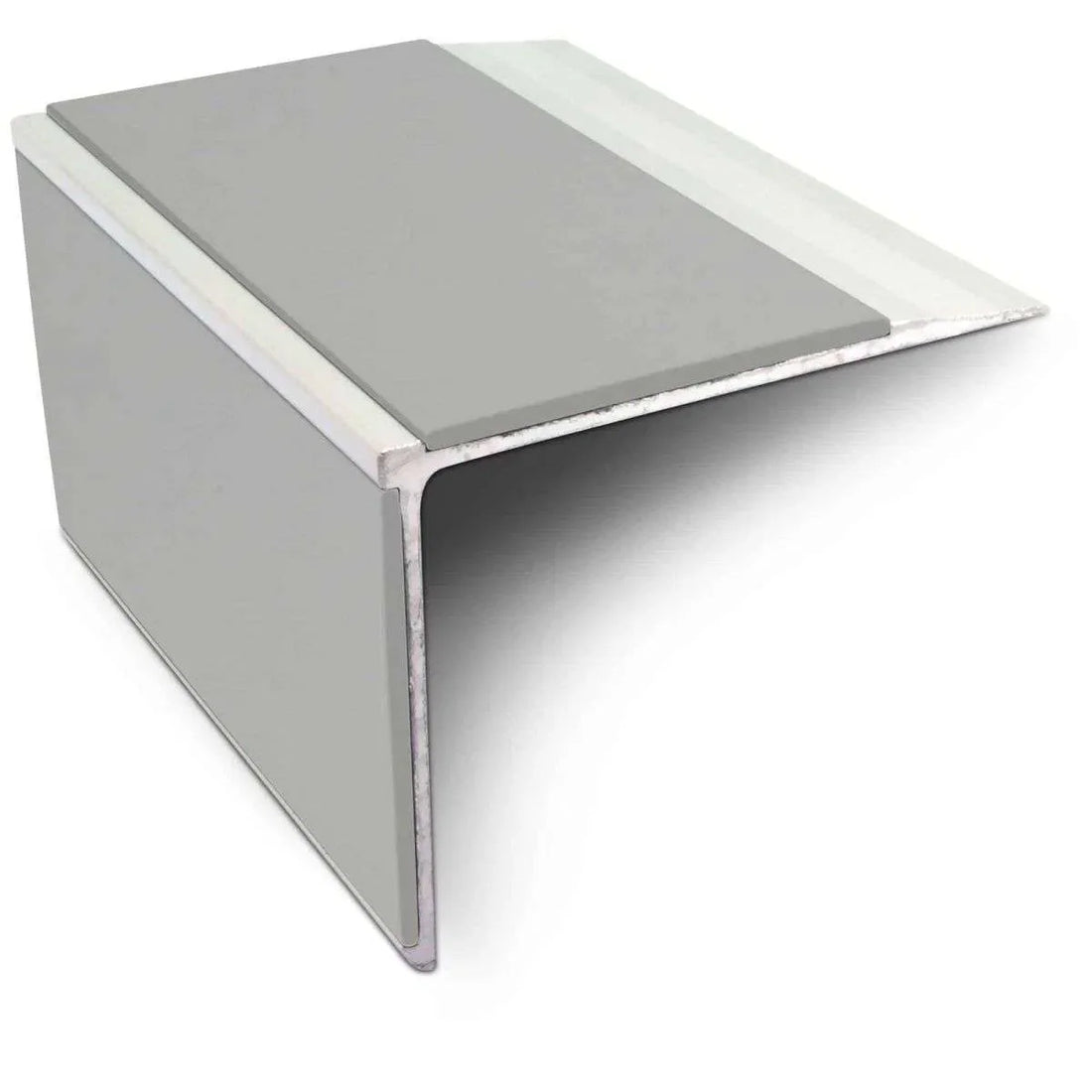 Dolphin Grey Aluminium Non Slip Stair Nosing - NSL27 (75mm x 58mm) - StairNosingUK