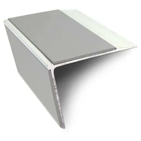 Dolphin Grey Aluminium Non Slip Stair Nosing - NSL28 (75mm x 58mm) - StairNosingUK