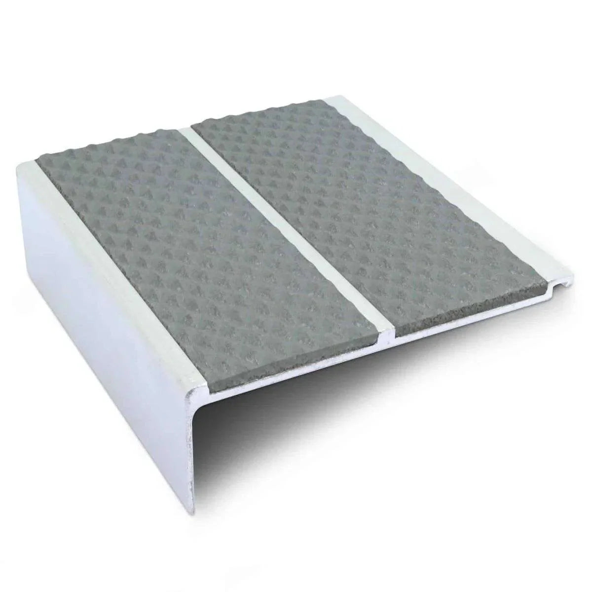 Dolphin Grey Tredsafe Aluminium Non Slip Stair Nosing - NHD11 (91 x 32mm) - StairNosingUK