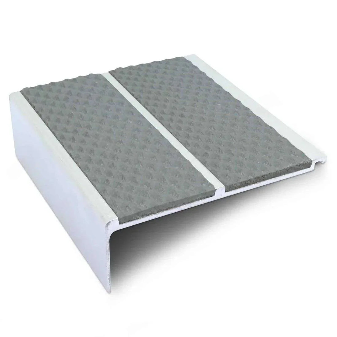 Dolphin Grey Tredsafe Aluminium Non Slip Stair Nosing - NHD11 (91 x 32mm) - StairNosingUK