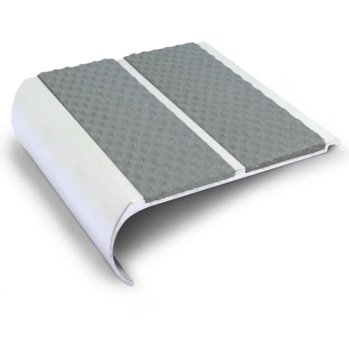 Dolphin Grey Tredsafe Aluminium Non Slip Stair Nosing - NHD13 (91 x 35mm) - StairNosingUK 