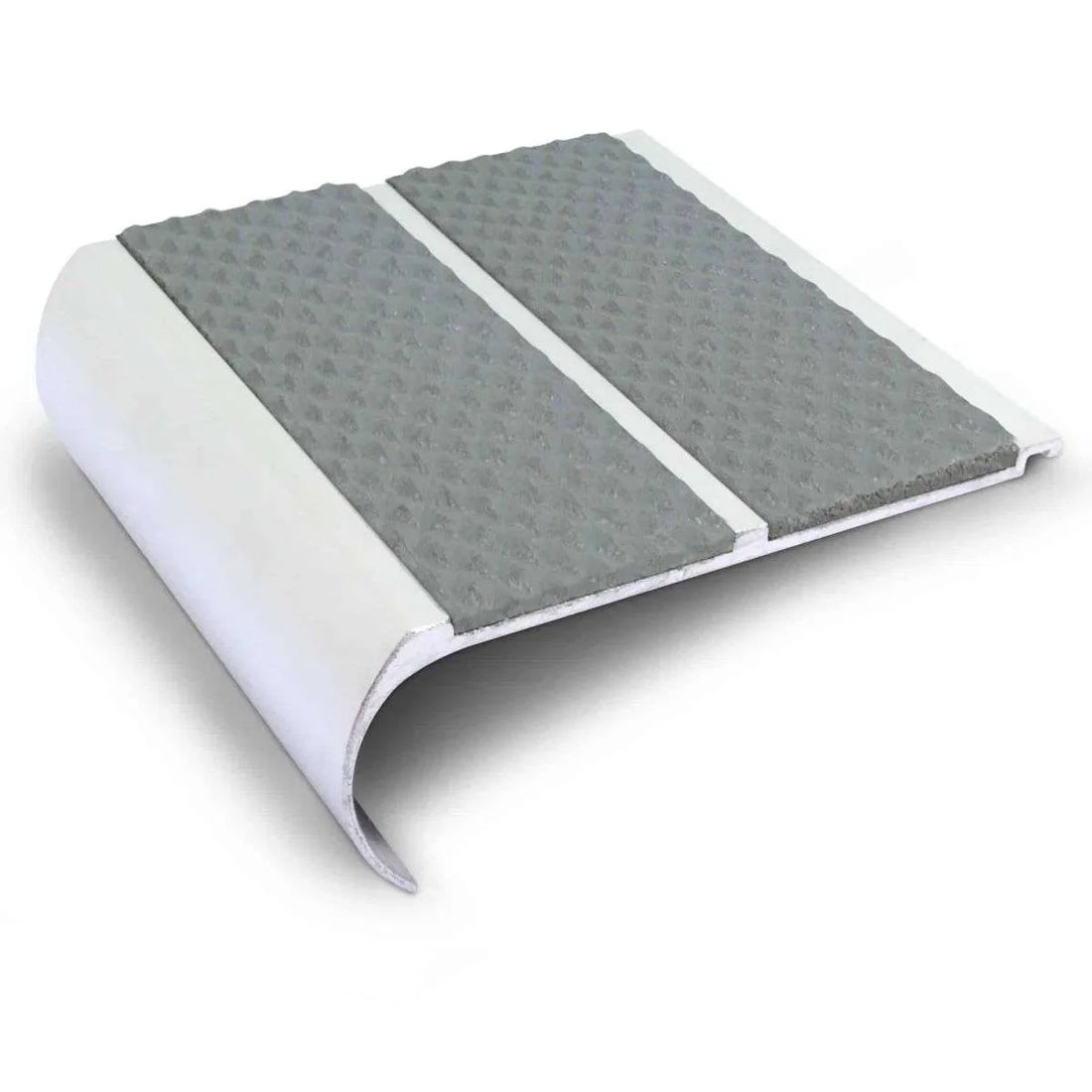 Dolphin Grey Tredsafe Aluminium Non Slip Stair Nosing - NHD13 (91 x 35mm) - StairNosingUK 