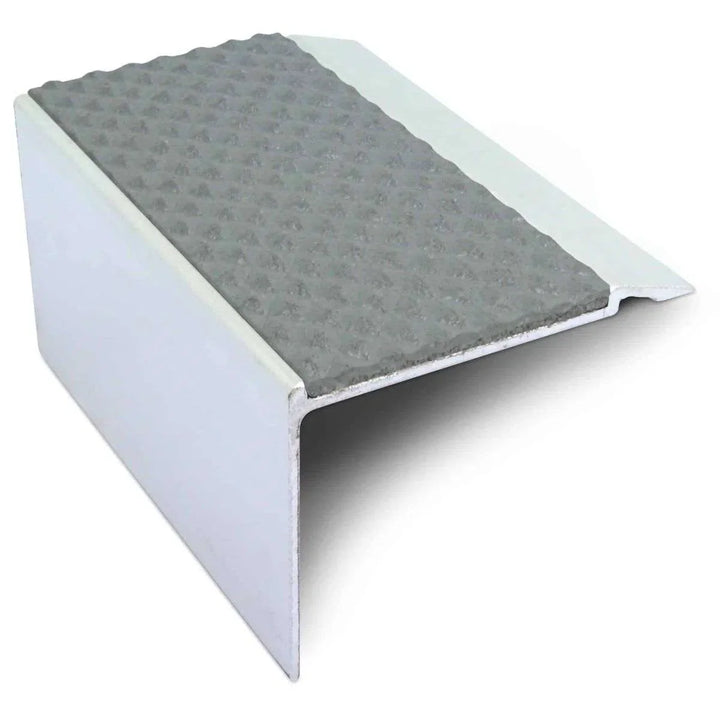 Dolphin Grey Tredsafe Aluminium Non Slip Stair Nosing - NHD22 (72 x 55mm) - StairNosingUK