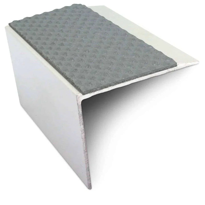 Dolphin Grey Tredsafe Aluminium Non Slip Stair Nosing - NSL21 (67 x 55mm) - StairNosingUK