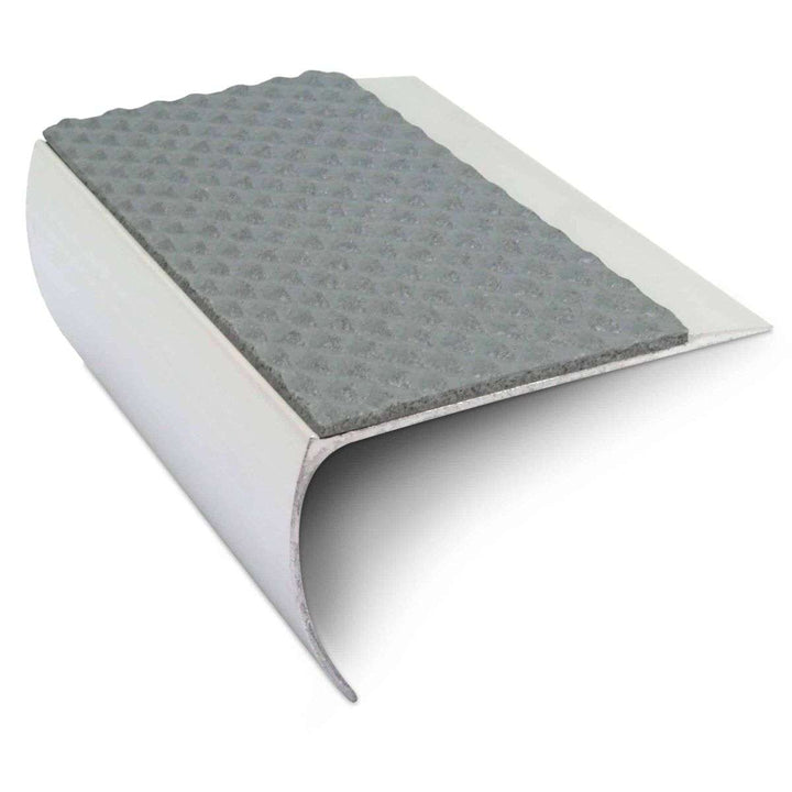 Dolphin Grey Tredsafe Aluminium Non Slip Stair Nosing - NSL25 (69 x 40mm) - StairNosingUK