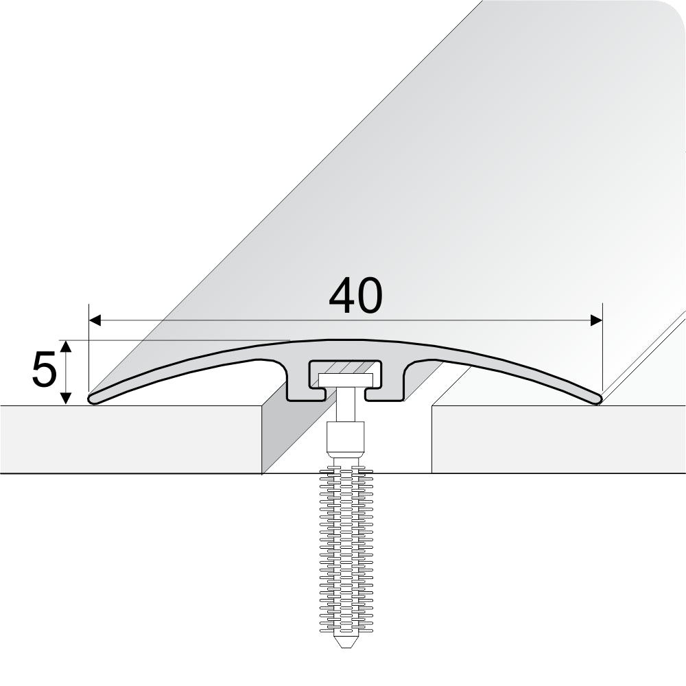 E64 40mm Pvc Wood Effect Threshold Strip Size