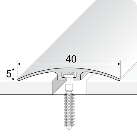 E64 40mm Pvc Wood Effect Threshold Strip Size