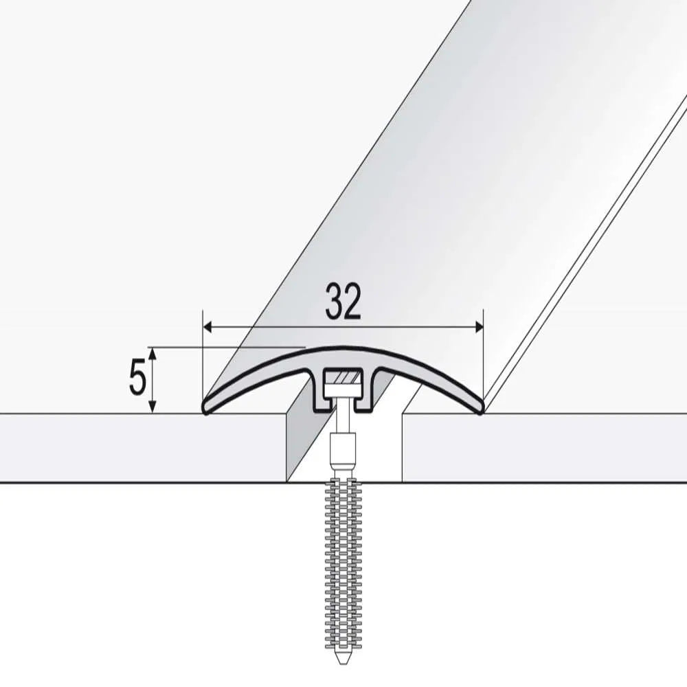 E66 32mm Pvc Wood Effect Door Threshold Strip Size