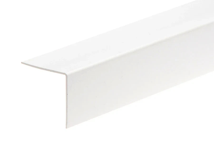 Equal & Unequal Edge Protector White PVC Plastic Corner Angle Trim 90°
