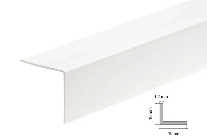 Equal & Unequal Edge Protector White PVC Plastic Corner Angle Trim 90°