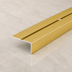 40x20mm Anodised Aluminium Stair Nosing In Gold Color