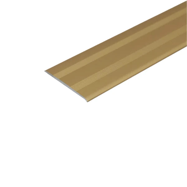Gold Anodised Aluminium Flat Door Threshold Profile - A08 35mm - StairNosingUK