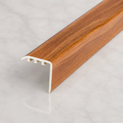 30x30mm Wood Effect uPVC Stair Nosing – 900mm In Gold Walnut Color