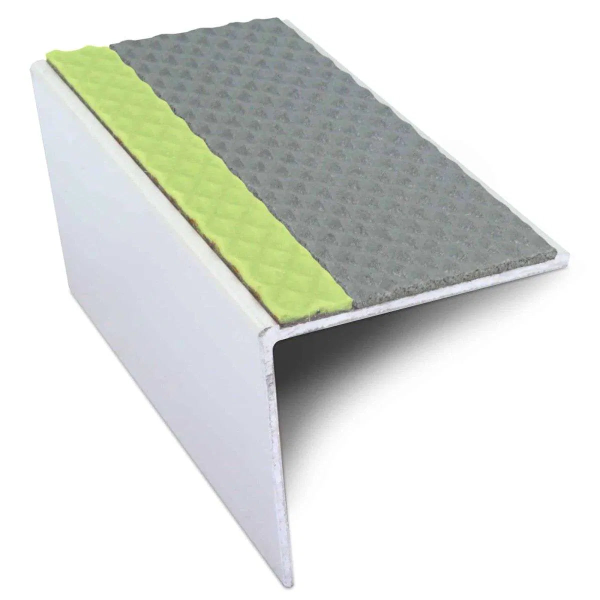 Grey DDA Compliant Aluminium Non-Slip Stair Nosing - ASL20 