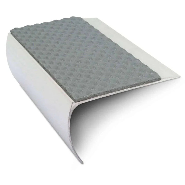 Grey Tredsafe Aluminium Non Slip Stair Nosing - NHD08 (71 x 55mm) - StairNosingUK