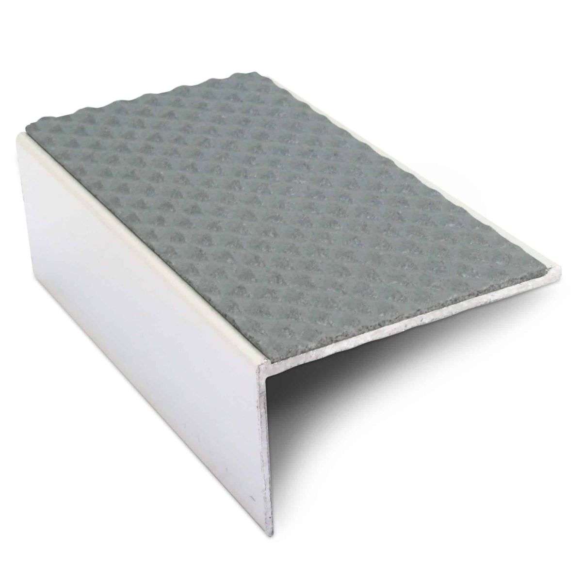 Grey Tredsafe Aluminium Non Slip Stair Nosing - NSL01 (56 x 32mm) - StairNosingUK