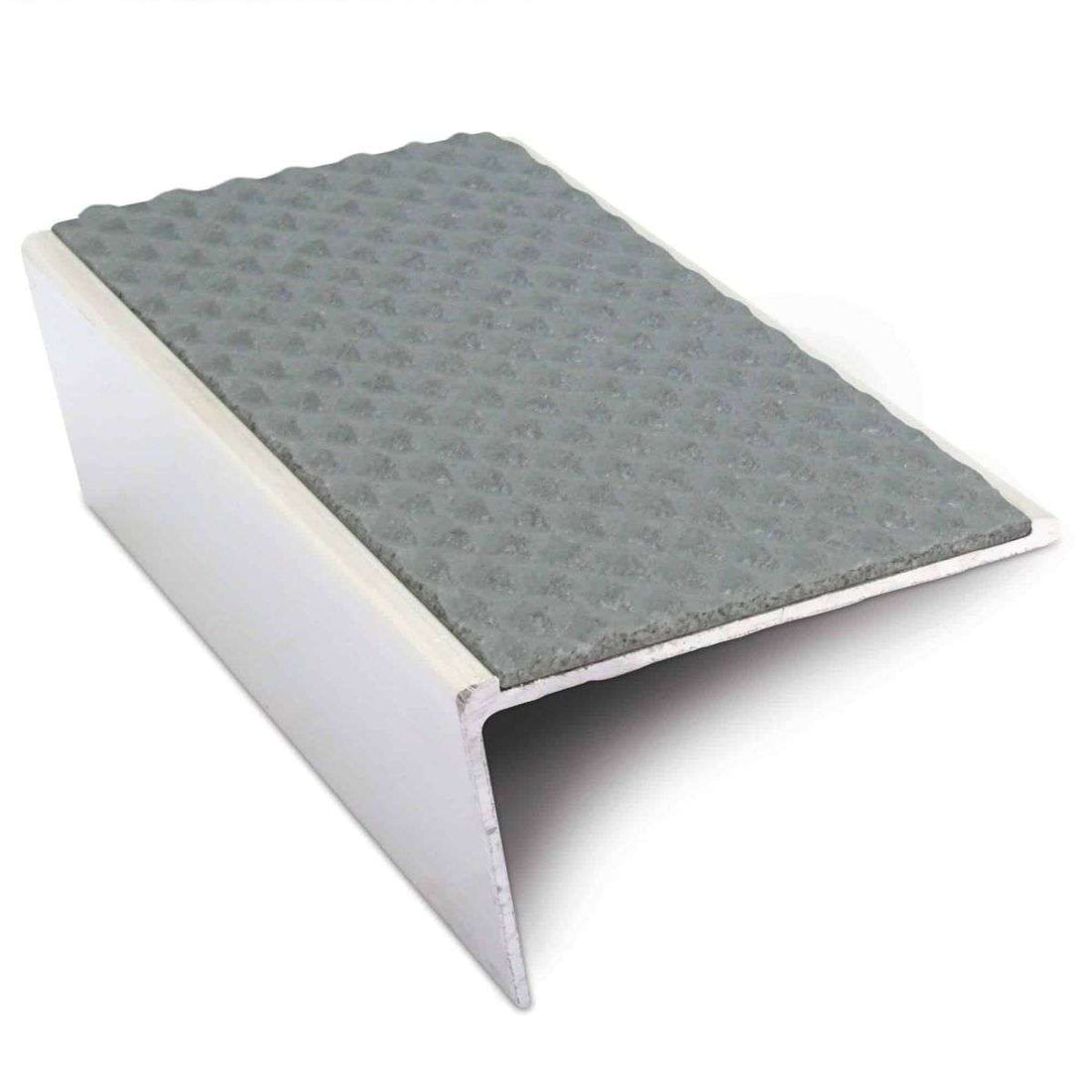 Grey Tredsafe Aluminium Non Slip Stair Nosing - NSL02 (57 x 32mm) - StairNosingUK