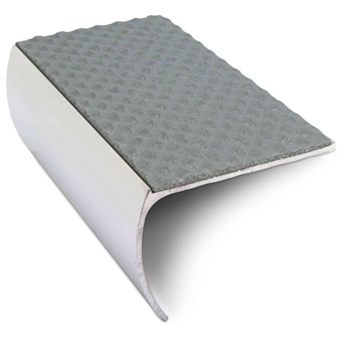 Grey Tredsafe Aluminium Non Slip Stair Nosing - NSL03 (57 x 40mm) - StairNosingUK