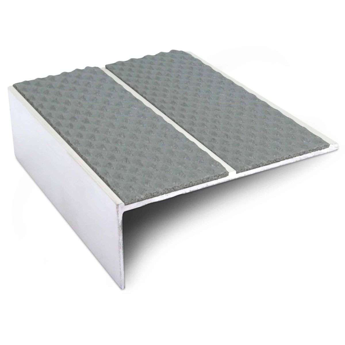 Grey Tredsafe Aluminium Non Slip Stair Nosing - NSL09 (85 x 32mm) - StairNosingUK