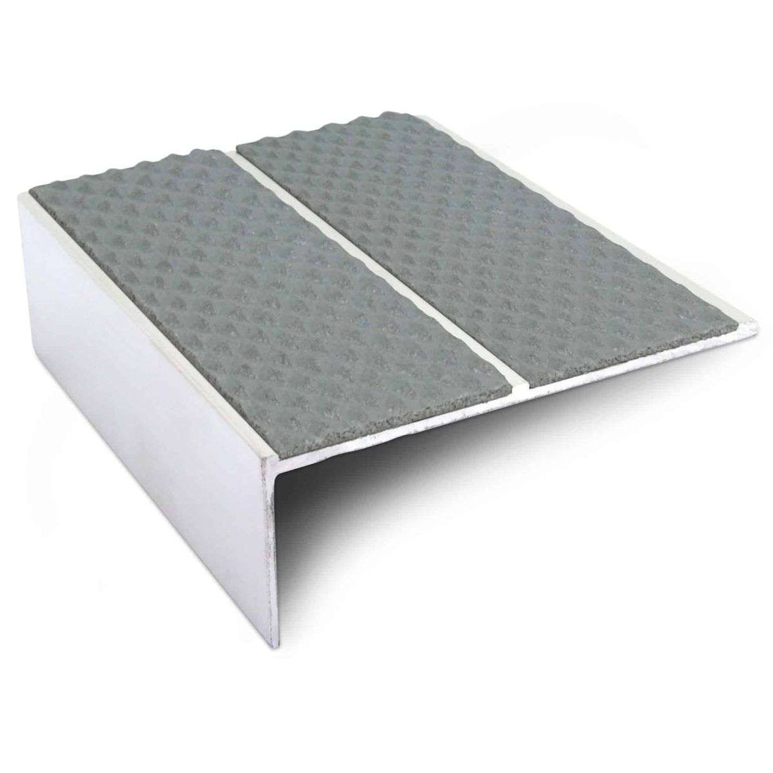 Grey Tredsafe Aluminium Non Slip Stair Nosing - NSL09 (85 x 32mm) - StairNosingUK