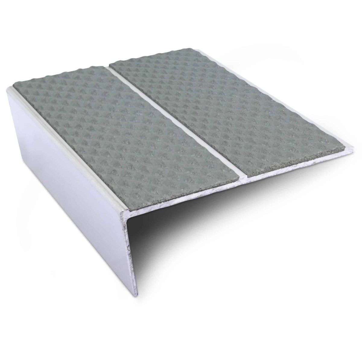 Grey Tredsafe Aluminium Non Slip Stair Nosing - NSL10 (85 x 32mm) - StairNosingUK