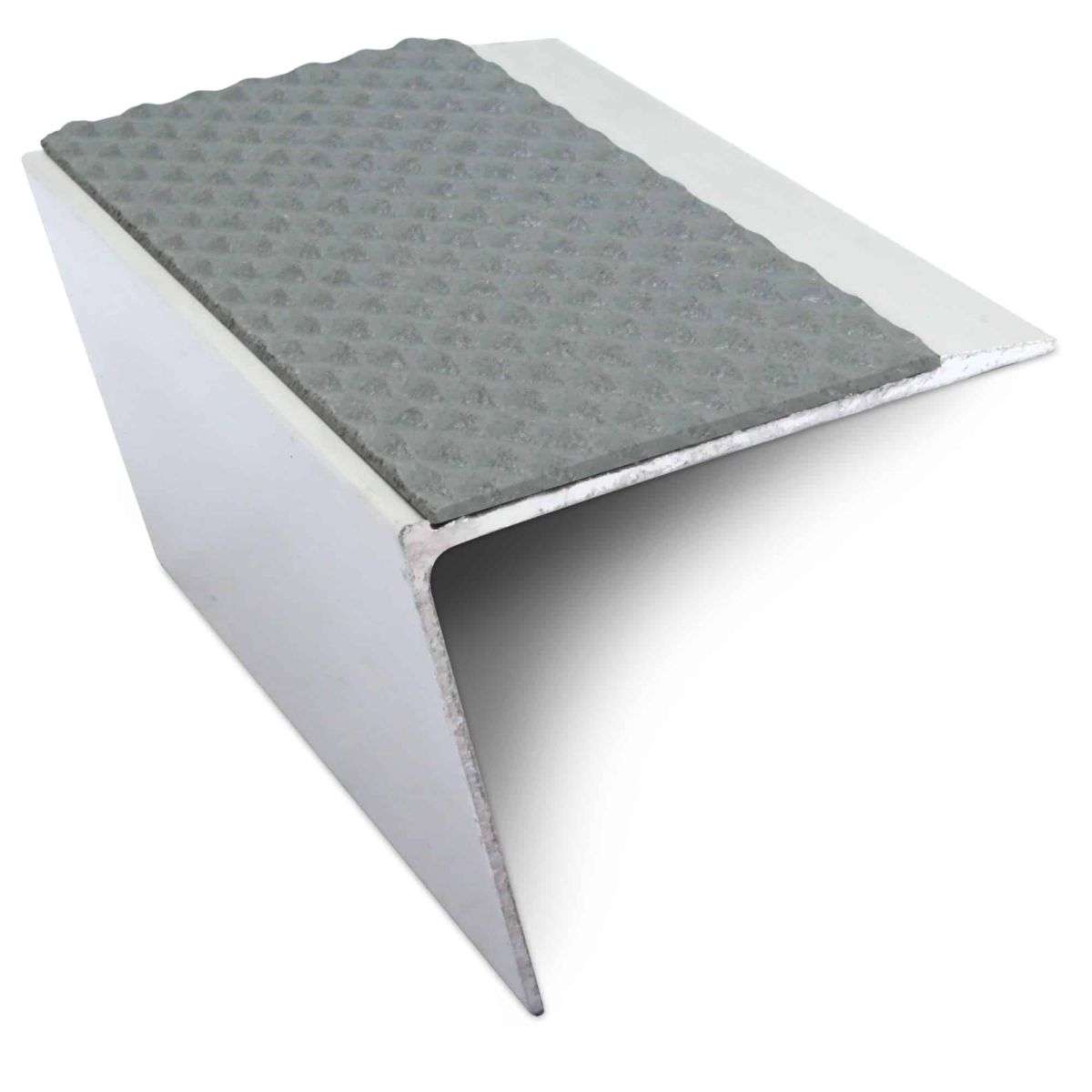 Grey Tredsafe Aluminium Non Slip Stair Nosing - NSL26 (67 x 55mm) - StairNosingUK
