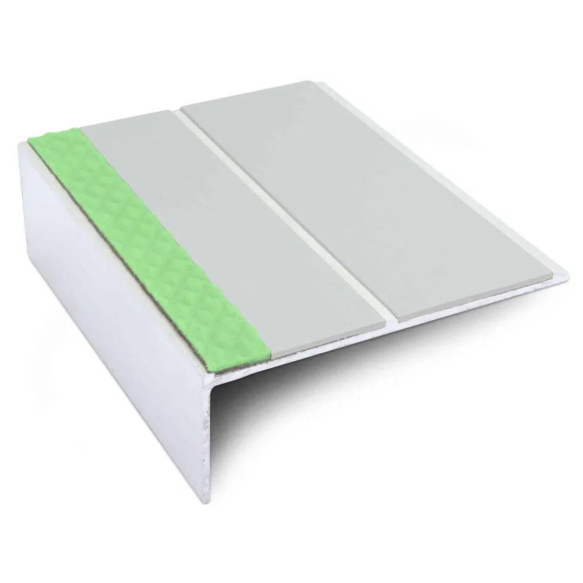 Ice Grey Aluminium Non Slip Stair Nosing - ASL09 - StairNosingUK