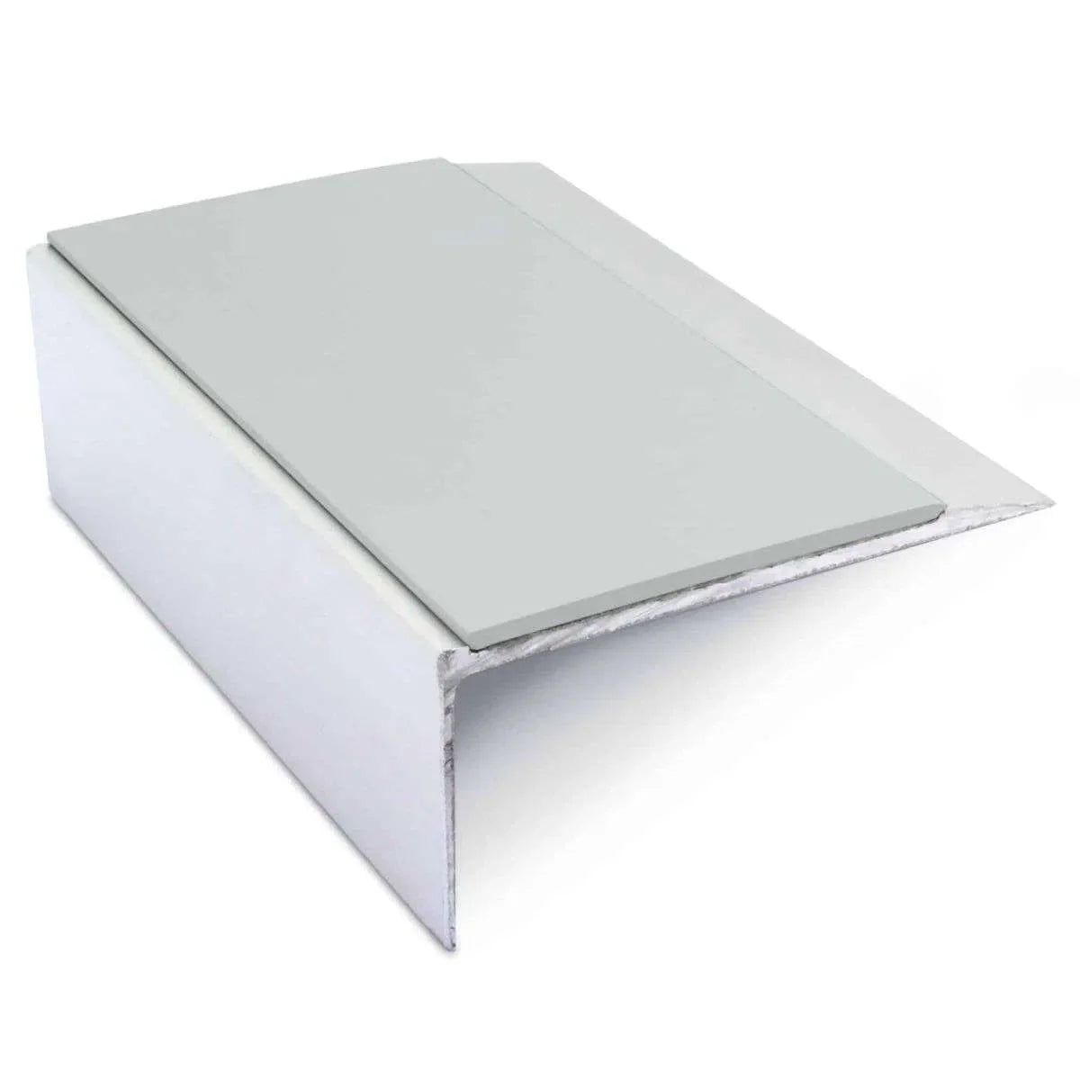 Ice Grey Aluminium Non Slip Stair Nosing - NSL15 (66 x 32mm) - StairNosingUK