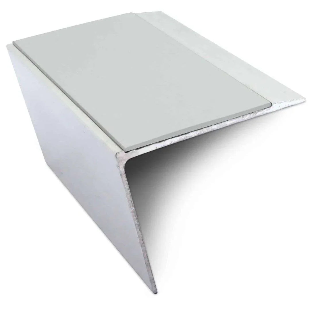 Ice Grey Aluminium Non Slip Stair Nosing - NSL26 (67 x 55mm) - StairNosingUK