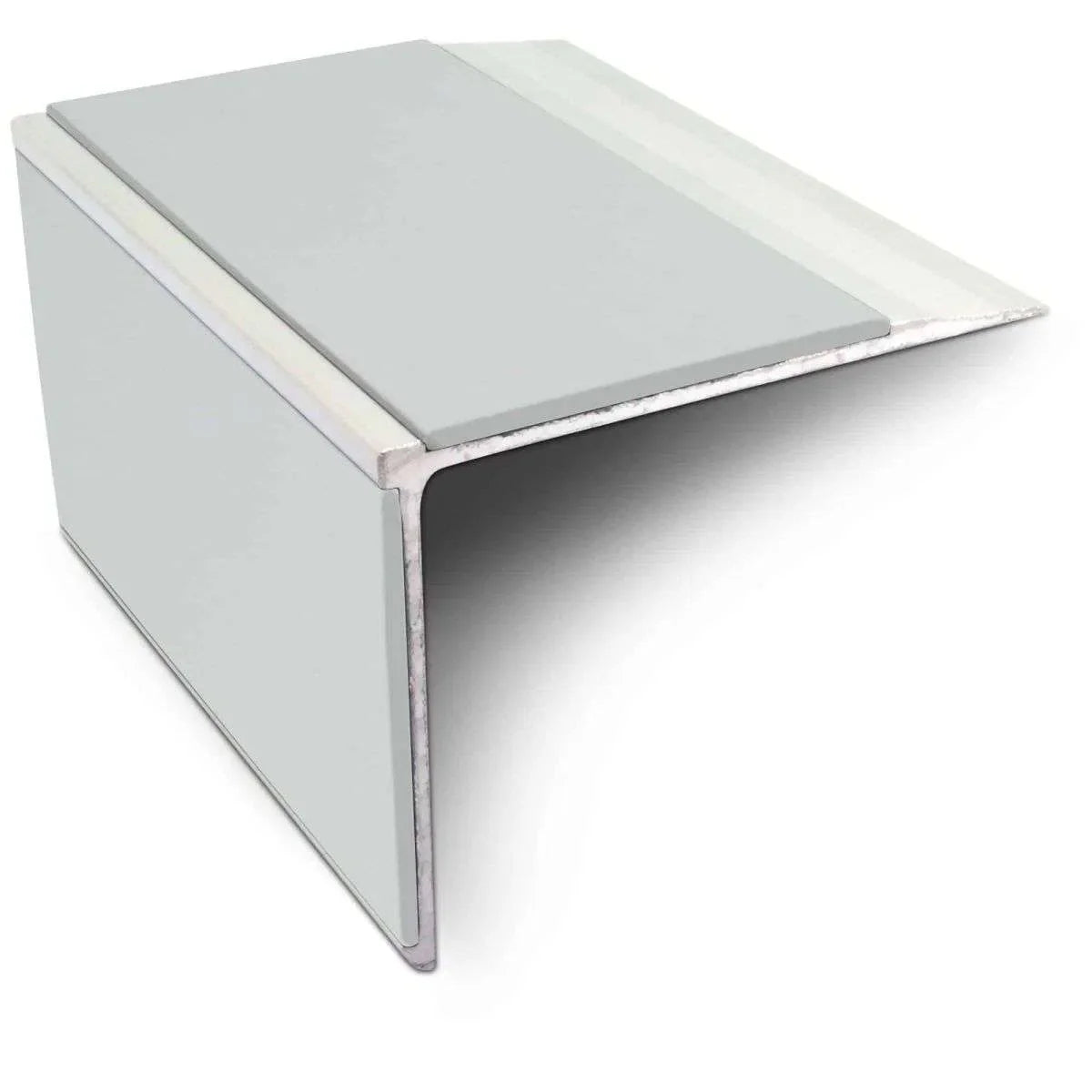 Ice Grey Aluminium Non Slip Stair Nosing - NSL27 (75mm x 58mm) - StairNosingUK