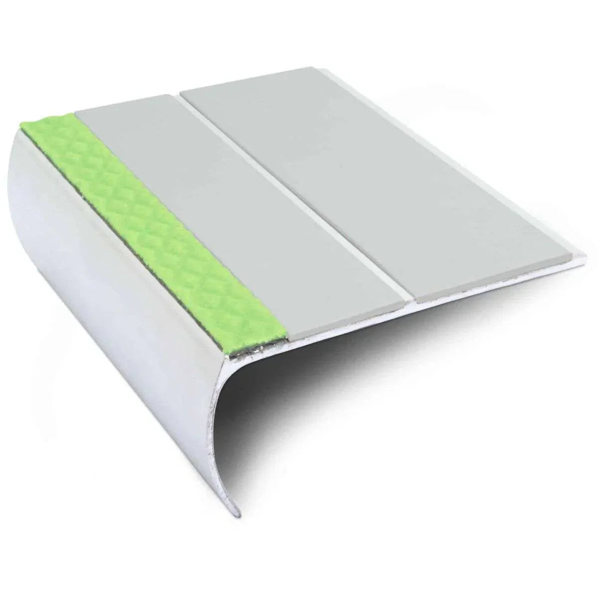 Ice Grey Aluminium Non Slip Stair Nosing with PVC - ASL29