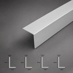 Light Grey PVC Corner Angle Trim | Plastic Edge Protector Equal & Unequal