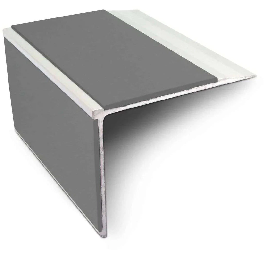 Midnight Grey Aluminium Non Slip Stair Nosing - NSL27 (75mm x 58mm) - StairNosingUK