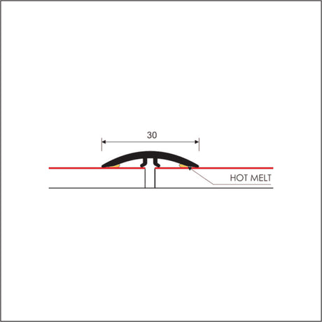 M-M0300 30mm Pvc Wood Effect