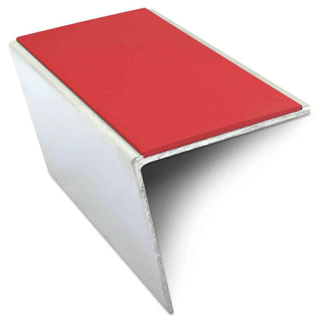 Red NSL20 57 DDA Compliant Aluminium Non Slip Stair Nosing Edge Trim With Pvc Insert