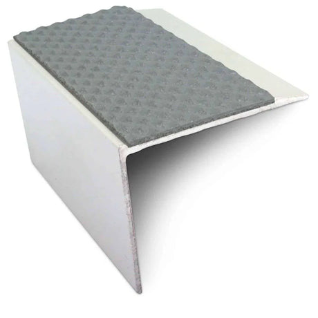 Dolphin Grey NSL21 Tredsafe 67 x 55mm  Non Slip Stair Nosing Edge Trim With Pvc Insert