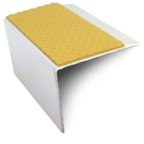 Yellow NSL21 Tredsafe 67 x 55mm  Non Slip Stair Nosing Edge Trim With Pvc Insert