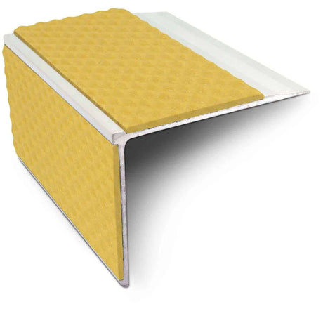 NSL27 Yellow Tredsafe DDA Compliant Aluminium Non Slip Stair Nosing Edge Trim With Pvc Insert