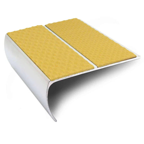 NSL29 Tredsafe Yellow Aluminium Non Slip Stair Nosing Edge Trim With PVC Insert