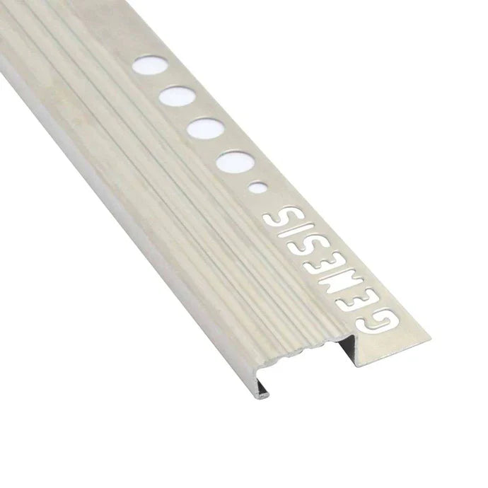 NSS - Stainless Steel Tile-In Non Slip Stair Nosing - StairNosingUK