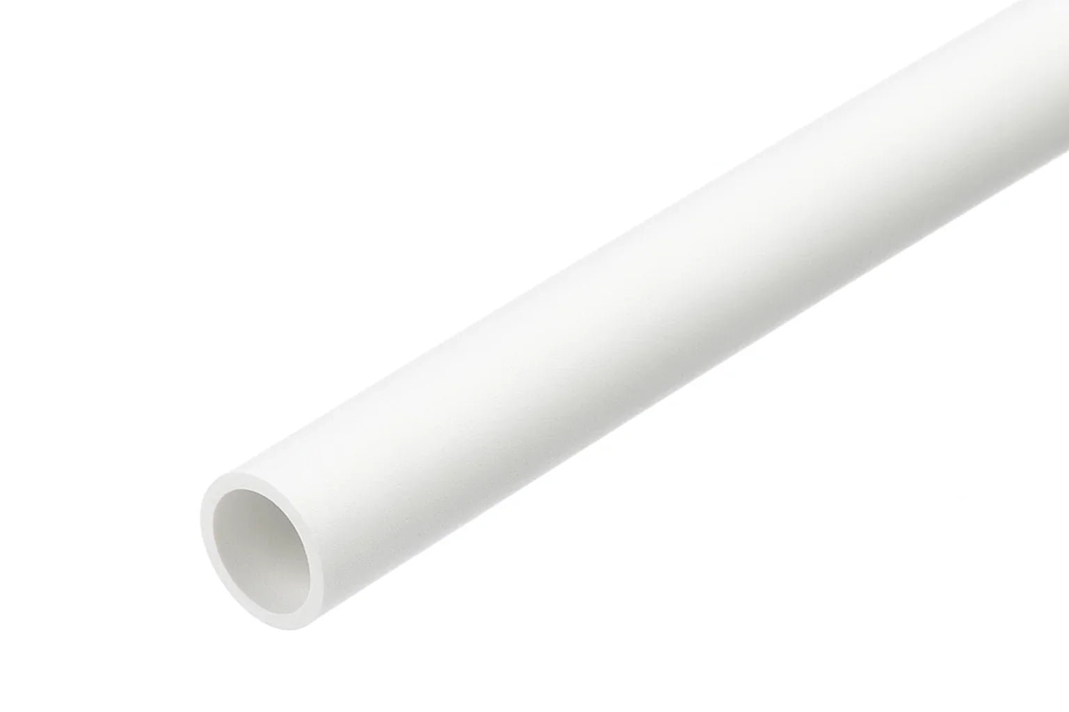White PVC Round Pipe Tube – 1m / 39.37" Length