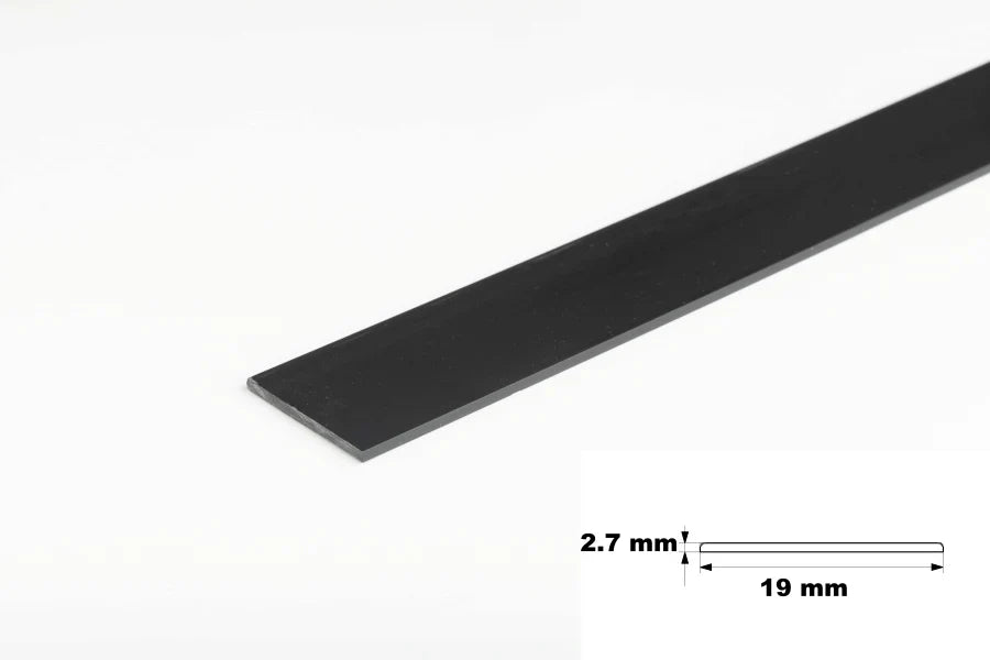 PVC Plastic TW Black White Anthracite Flat Bar Strip